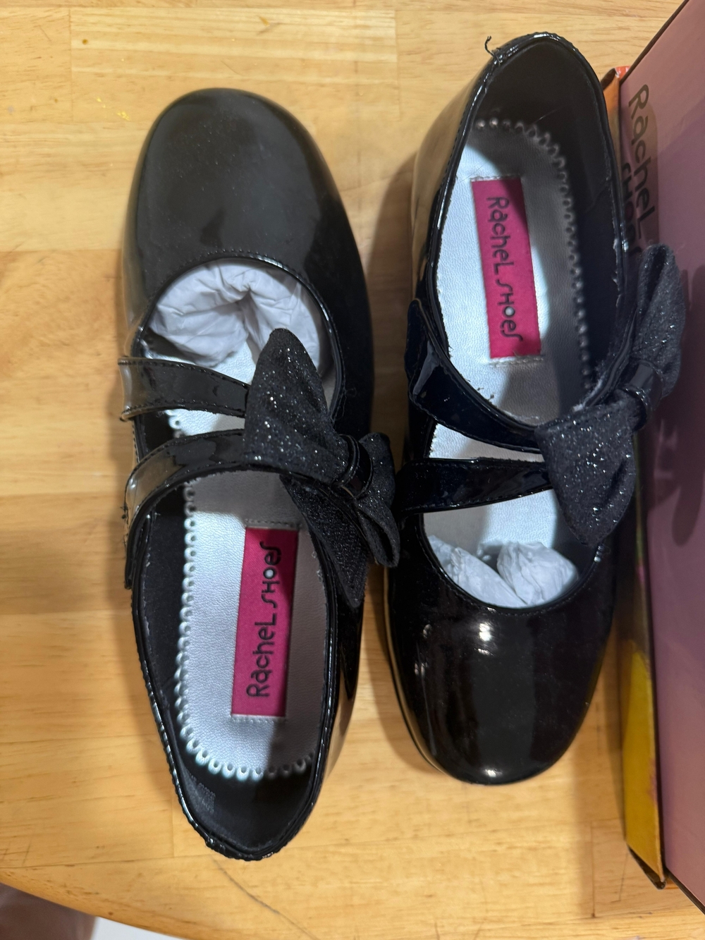 Patent Black Ballet Flats with Subtle Floral Sole Detail